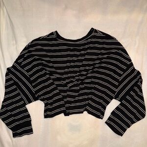 Oversized 2X Cropped Drop Shoulder Tee